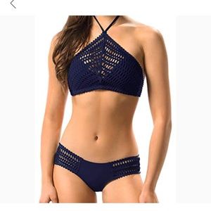 Robin Piccone NWT crochet halter bikini